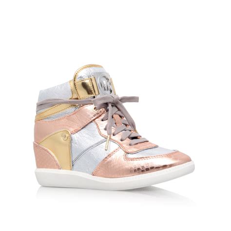 michael kors nikko high tops crimson|michael kors rose gold trainers.